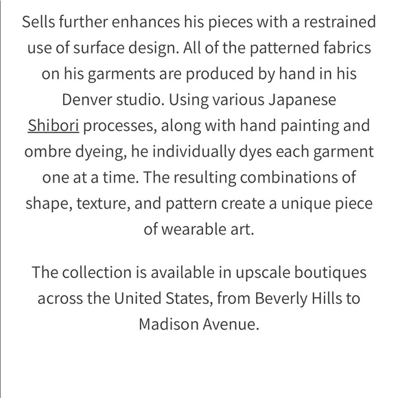 Steve Sells Studio Shibori oversized cowl neck tunic top - Picture 11 of 16